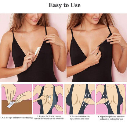 Cinta Doble Cara Para Ajustar Prendas X 36 U